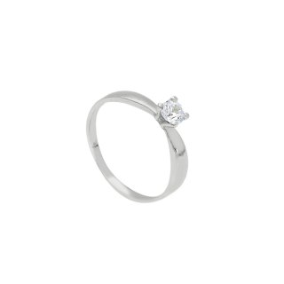 Songa Antonio - Anello Solitario - Oro Bianco - Zirconia Cubica