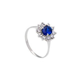 Songa Antonio - Anello Solitario - Oro Bianco - 18 Ct