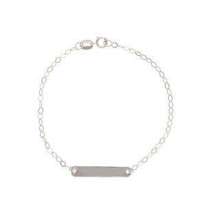 Songa Antonio - Bracciale Baby Targa - Oro Bianco - 18 Ct