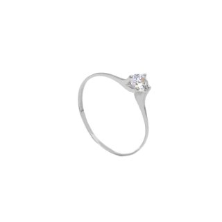 Songa Antonio - Anello Solitario - Oro Bianco - Zirconia Cubica
