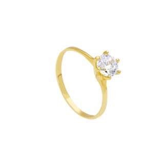 Songa Antonio - Anello Solitario - Oro Giallo - Zirconia Cubica