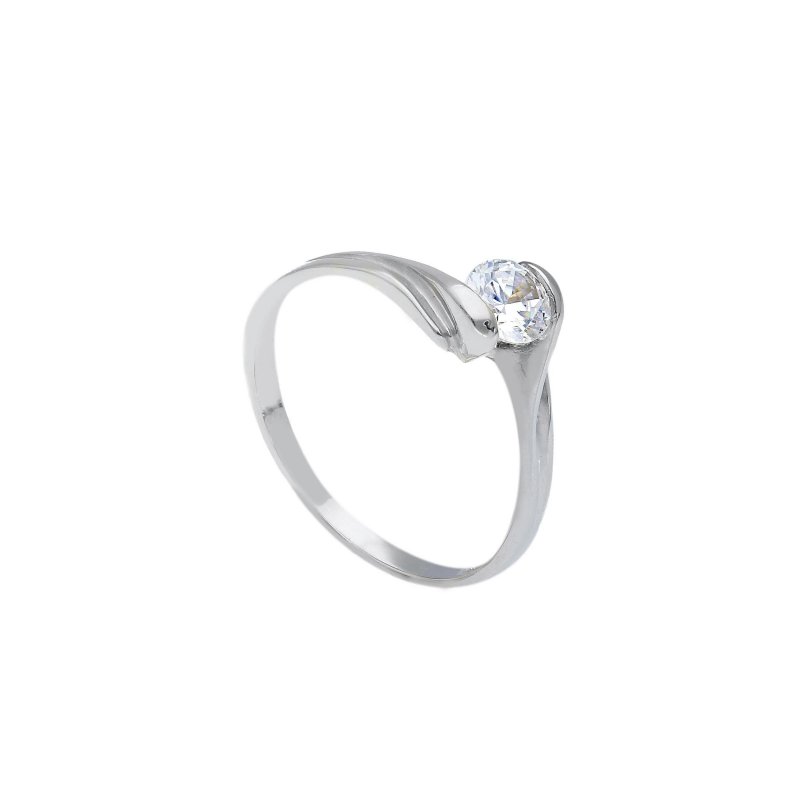 Songa Antonio - Anello Solitario - Oro Bianco - Zirconia Cubica