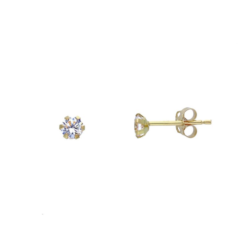 Songa Antonio - Orecchini Punto Luce - Oro Giallo - Zirconia Cubica
