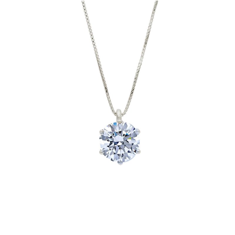 Songa Antonio - Girocollo Punto Luce - Oro Bianco - Zirconia Cubica
