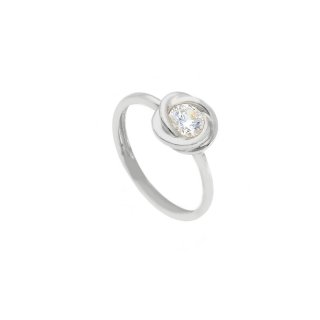Songa Antonio - Anello Solitario - Oro Bianco - Zirconia Cubica