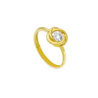 Songa Antonio - Anello Solitario - Oro Giallo - Zirconia Cubica