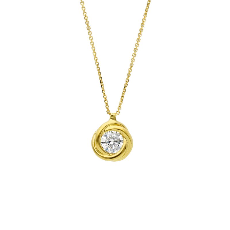 Songa Antonio - Girocollo Punto Luce - Oro Giallo - Zirconia Cubica