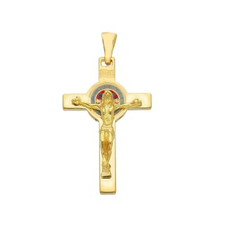 Songa Antonio - Croce Con Cristo - Oro Giallo 18 Ct - Ciondolo