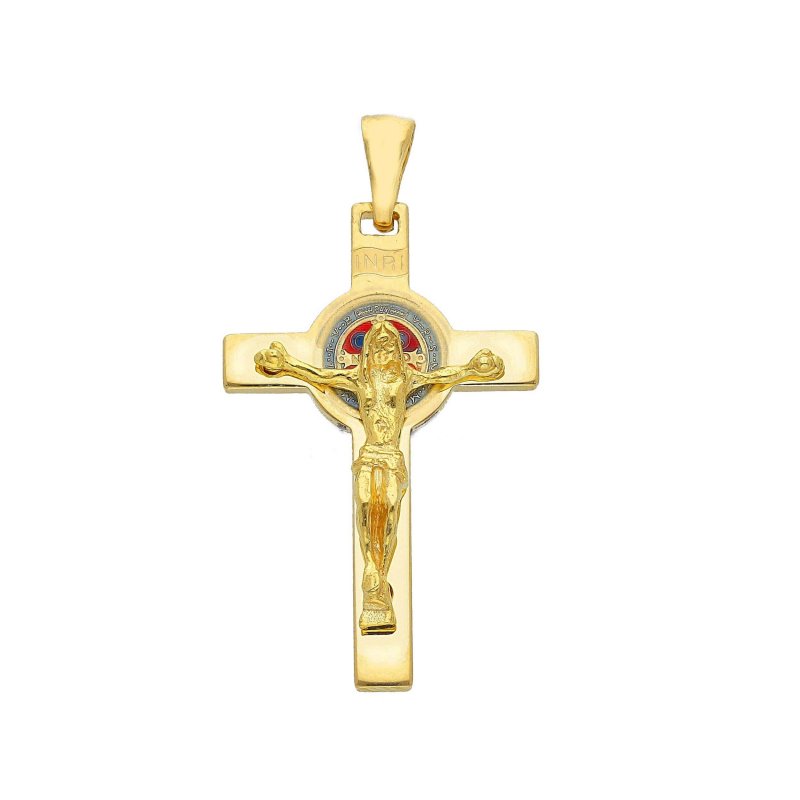 Songa Antonio - Croce Con Cristo - Oro Giallo 18 Ct - Ciondolo