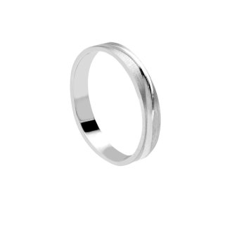 Songa Antonio - Fedi Nuziali 3Mm - Oro Bianco - 18 Ct