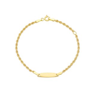 Songa Antonio - Bracciale Baby Targa - Oro Giallo - 18 Ct