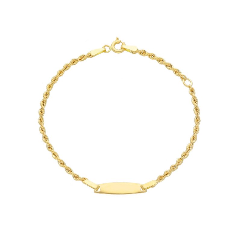 Songa Antonio - Bracciale Baby Targa - Oro Giallo - 18 Ct