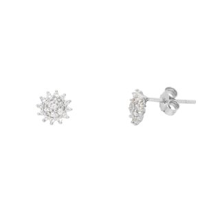 Songa Antonio - Orecchini Lobo - Oro Bianco - Zirconia Cubica
