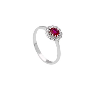 Songa Antonio - Anello Solitario - Oro Bianco - 18 Ct