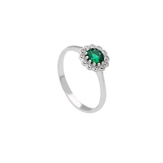 Songa Antonio - Anello Solitario - Oro Bianco - 18 Ct
