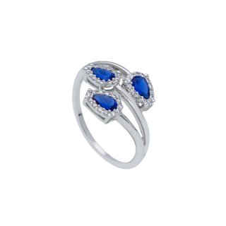 Songa Antonio - Anello Trilogy - Oro Bianco - 18 Ct