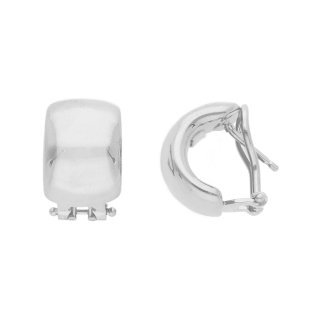 Songa Antonio - Orecchini Perno Clips - Oro Bianco - 18 Ct