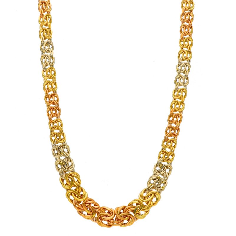 Songa Antonio - Girocollo Maglia - Oro Tre Colori - 18Ct