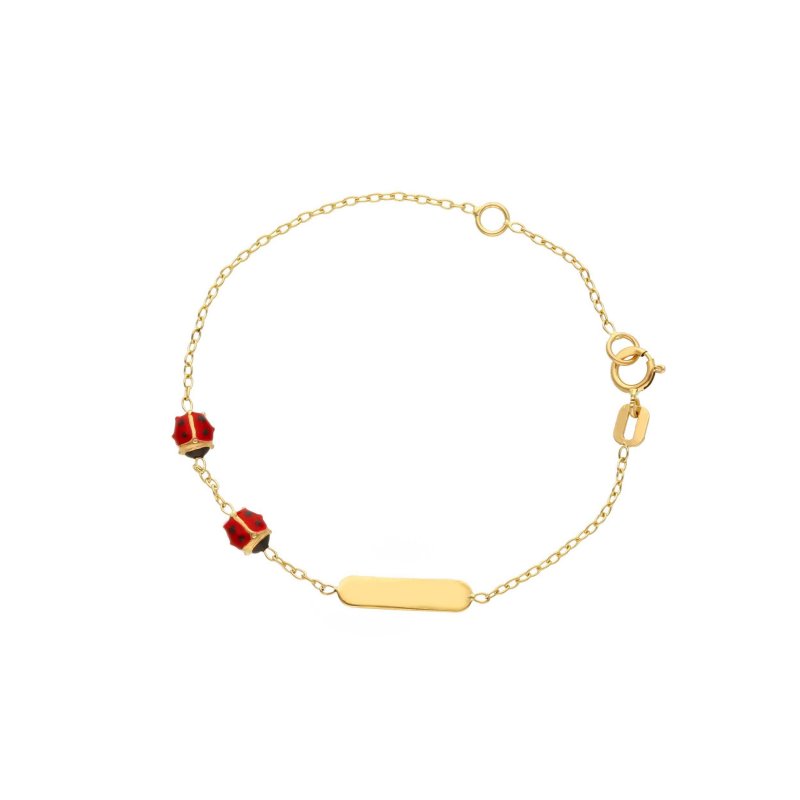 Songa Antonio - Bracciale Baby Targa - Oro 18 Ct - Smalto