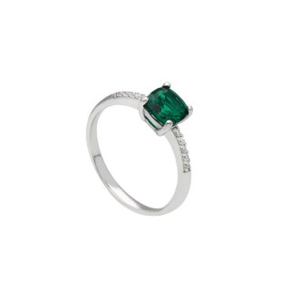 Songa Antonio - Anello Solitario - Oro Bianco - 18 Ct