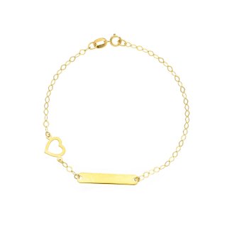 Songa Antonio - Bracciale Baby Targa - Oro Giallo - 18 Ct