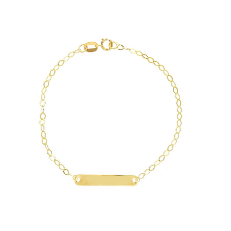 Songa Antonio - Bracciale Baby Targa - Oro Giallo - 18 Carati