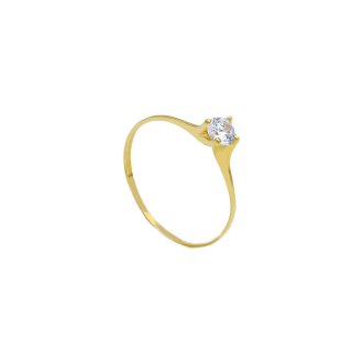 Songa Antonio - Anello Solitario - Oro Giallo - Zirconia Cubica
