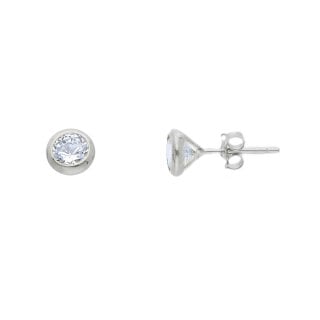 Songa Antonio - Orecchini Punto Luce - Oro Bianco - Zirconia Cubica