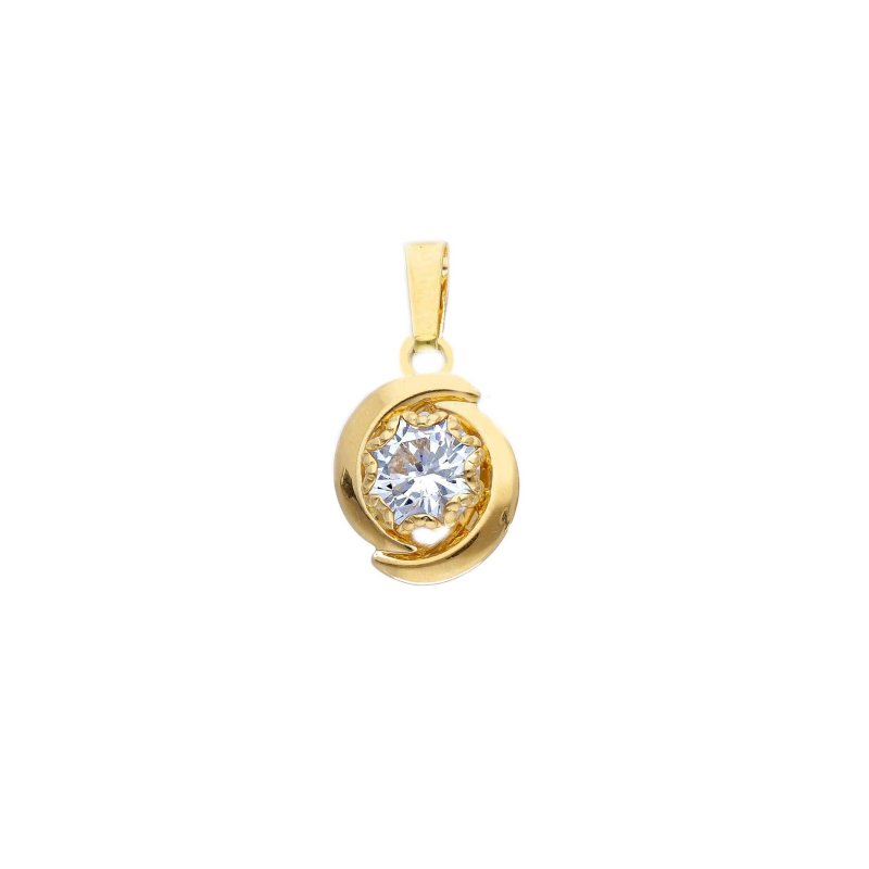 Songa Antonio - Ciondolo Oro Giallo - 18 Ct - Zirconia Cubica