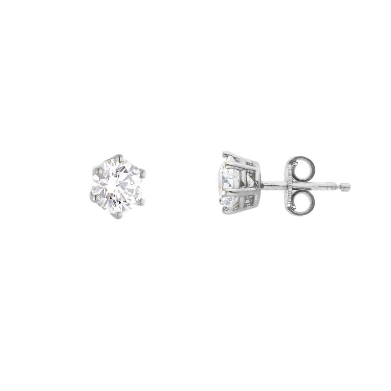 Songa Antonio - Orecchini Punto Luce - Oro Bianco - Zirconia Cubica