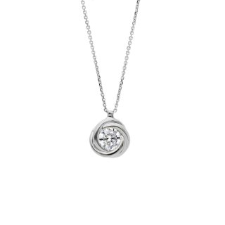 Songa Antonio - Girocollo Punto Luce - Oro Bianco - Zirconia Cubica