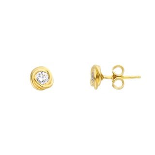 Songa Antonio - Orecchini Punto Luce - Oro Giallo - Zirconia Cubica
