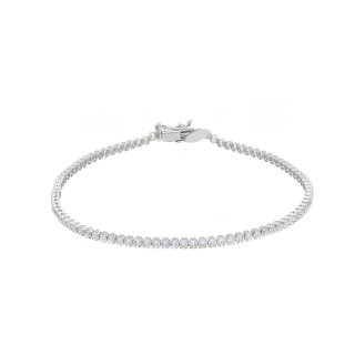 Songa Antonio - Bracciale Tennis - Oro Bianco - Zirconia Cubica