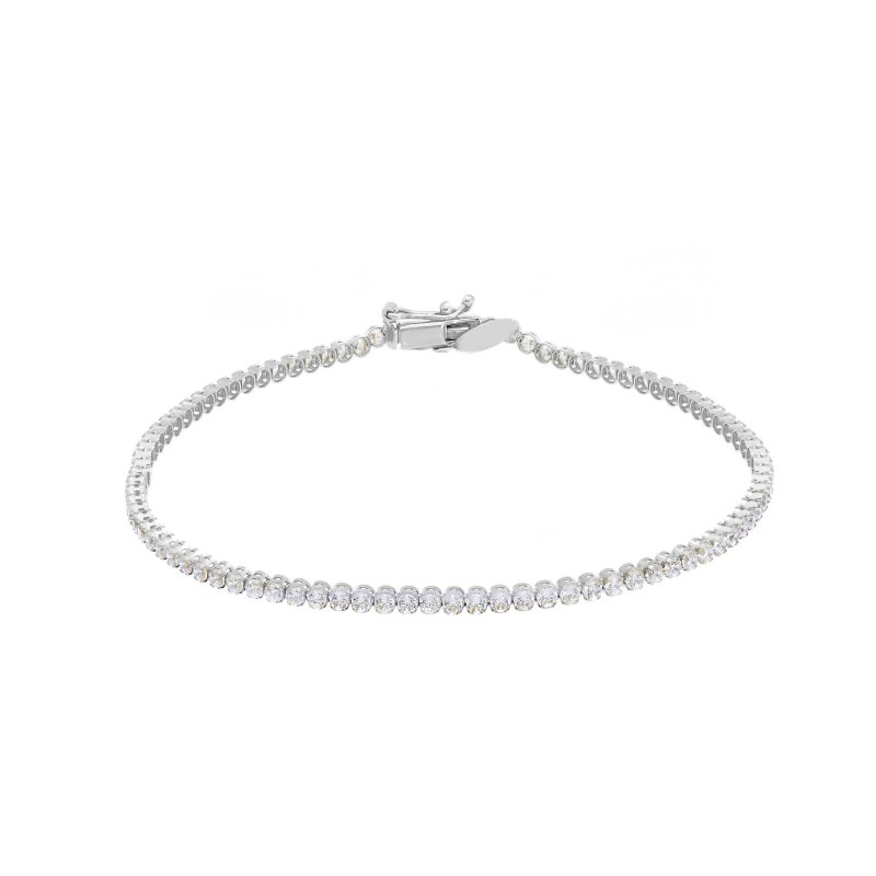Songa Antonio - Bracciale Tennis - Oro Bianco - Zirconia Cubica