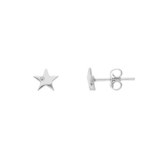 Songa Antonio - Orecchini Lobo - Oro Bianco - Zirconia Cubica