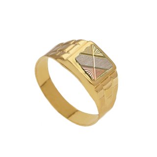 Songa Antonio - Anello Chevalier - Oro Tre Colori - 18 Carati