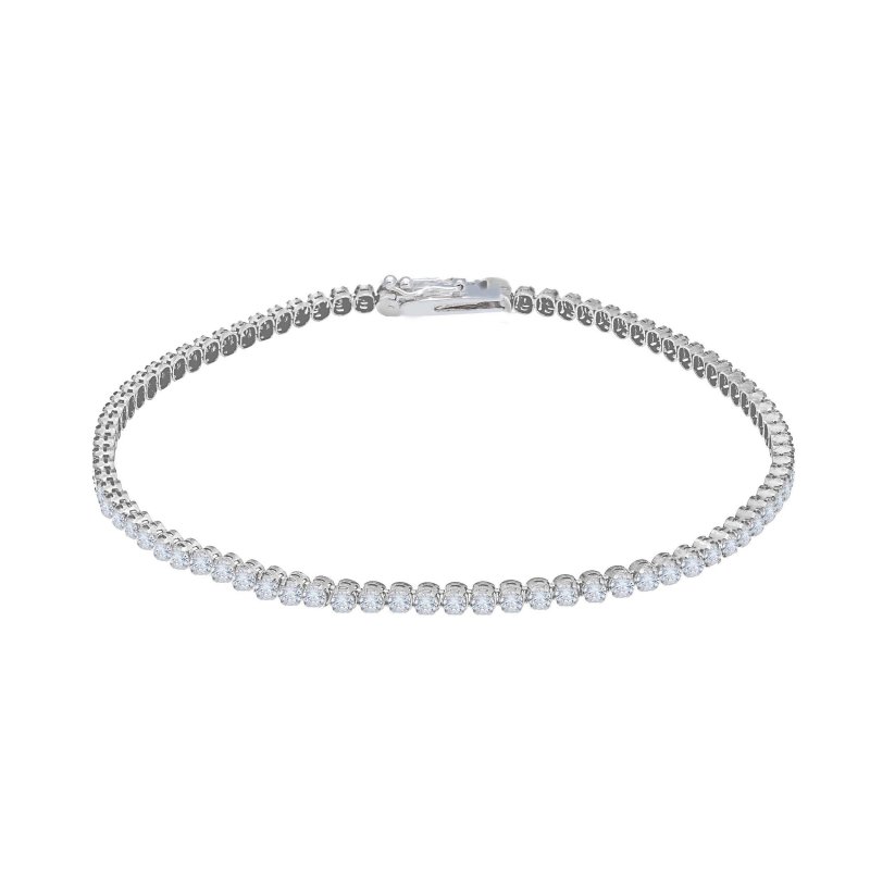 Songa Antonio - Bracciale Tennis - Oro Bianco - Zirconia Cubica