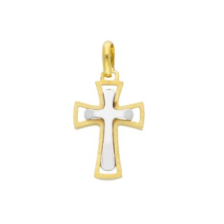 Songa Antonio - Croce Oro Giallo E Bianco - 18 Carati