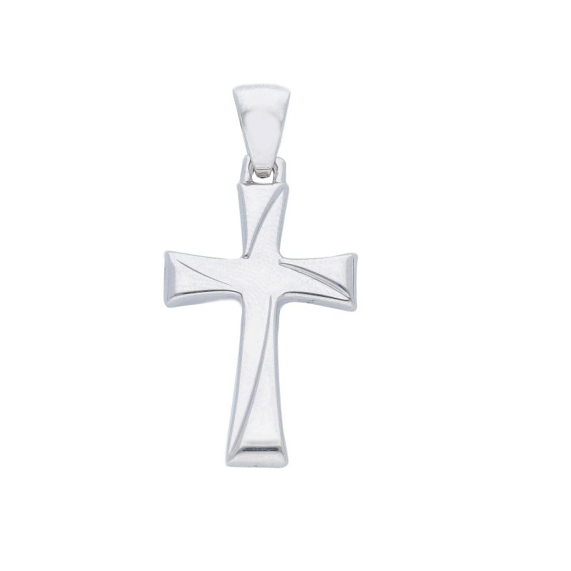 Songa Antonio - Croce Oro Bianco - 18 Ct - Eleganza Senza Tempo