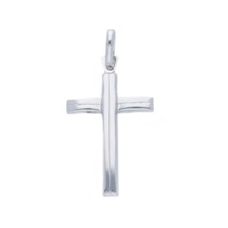 Songa Antonio - Croce Oro Bianco - 18 Ct - Design Elegante