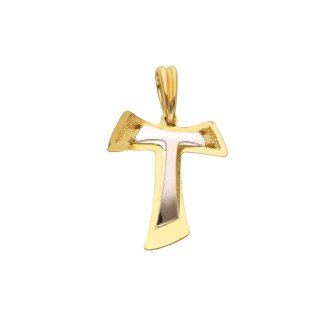 Songa Antonio - Croce Oro Giallo E Bianco - 18 Carati
