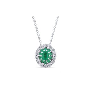 Bliss - Collier Prestige - Oro Bianco - Smeraldo