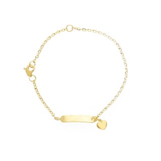 Songa Antonio - Bracciale Baby Targa - Oro Giallo 18 Ct