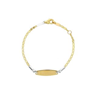 Songa Antonio - Bracciale Baby Targa - Oro Giallo - 18 Ct