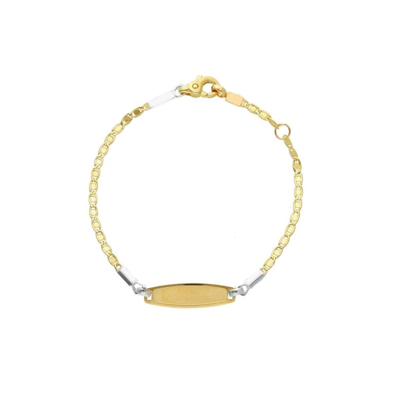 Songa Antonio - Bracciale Baby Targa - Oro Giallo - 18 Ct