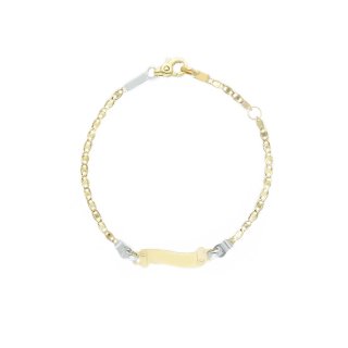 Songa Antonio - Bracciale Baby Targa - Oro Giallo - 18 Ct