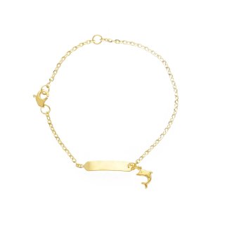 Songa Antonio - Bracciale Baby Targa - Oro Giallo 18 Ct