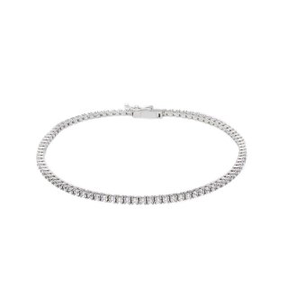 Songa Antonio - Bracciale Tennis - Oro Bianco - Zirconia Cubica