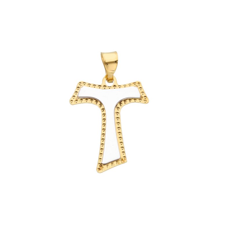 Songa Antonio - Croce Oro Giallo E Bianco - 18 Ct - Gioielli