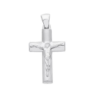 Songa Antonio - Croce Con Cristo - Oro Bianco 18 Ct - Ciondolo